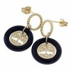 gold earrings made of stainless steel